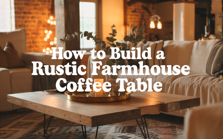How to Build a Rustic Farmhouse Coffee Table — coffee table, DIY furniture, farmhouse wood